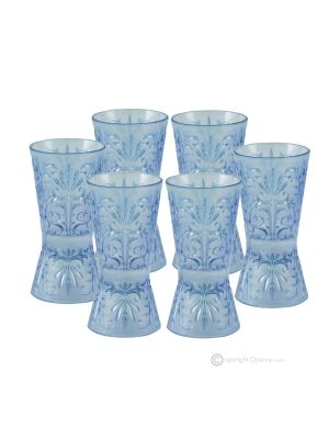 Set of 6 authentic hand painted liqueur glasses in premium quality glass.