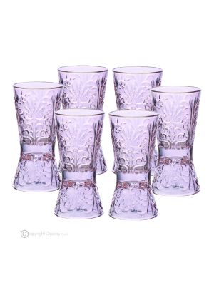 Set of 6 authentic hand painted liqueur glasses in premium quality glass.