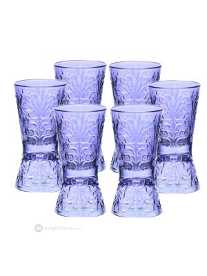 TATUAJE Set of 6 authentic hand-painted liqueur glasses in premium quality glass.