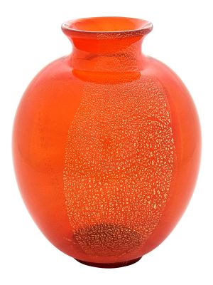 VASO TONDO ORO Murano Vase Glass Gold Leaf Decor Venice Made in Italy Handmade