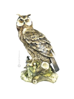 OWL Statuette Statue Figure Porcelain Capodimonte Handmade Made in Italy Exclusive