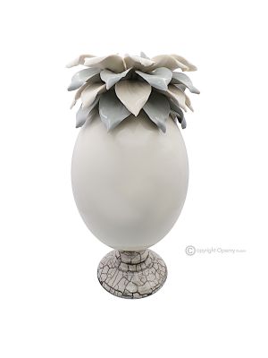 UOVO MARMOR – Centerpiece table decoration, hand-made Capodimonte porcelain