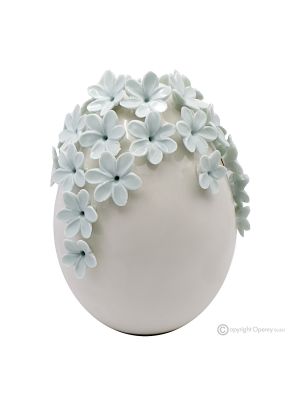 TIFFANY EGG – Centerpiece table decoration, fine Capodimonte ceramic