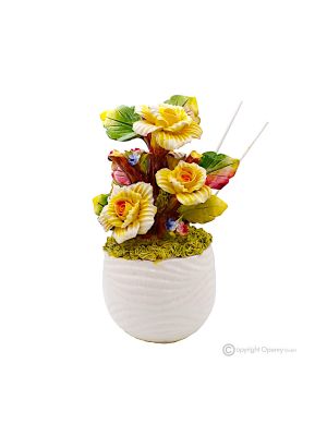 ROSE – Fragrance diffuser, room fragrance, Capodimonte ceramic, handmade