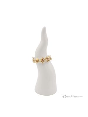 NAPOLETAN HORN – Centerpiece for table, fine Capodimonte ceramic, handmade