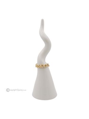 CORNO VESUVIO – Centerpiece for table, fine Capodimonte ceramic, handmade