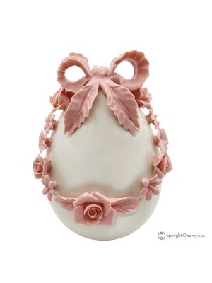 UOVO FIOCCO – Centerpiece for table, fine Capodimonte porcelain, handmade