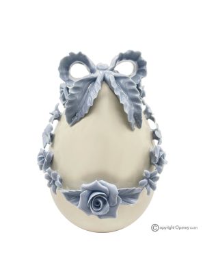 UOVO AVION – Centerpiece for table, fine Capodimonte porcelain, handmade