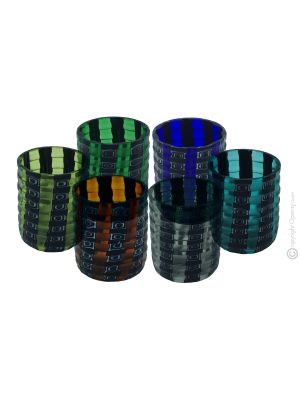 LIQUOR MURRINA Set 6 shot glasses in Murano glass Made in Italy