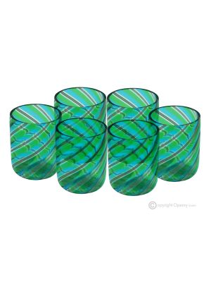 LIQUOR FILIGREE Set 6 shot glasses in Murano glass Made in Italy