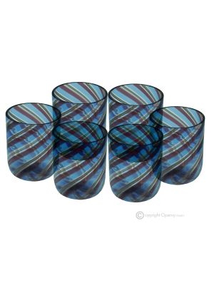 LIQUOR FILIGREE Set 6 shot glasses in Murano glass Made in Italy