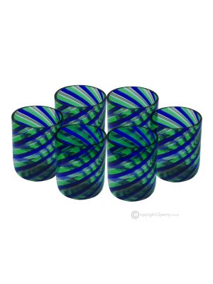 LIQUOR FILIGREE Set 6 shot glasses in Murano glass Made in Italy