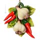 CHILI GARLIC Wall decorative object to hang artistic ceramic