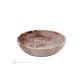 Precious red marble bowl, elegant design centerpiece, handmade in Italy with natural stone.