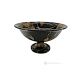 FRUIT BOWL in Black Michelangelo marble, decorative handmade centerpiece, original natural stone.