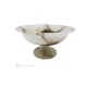 FRUIT BOWL in Onyx Iris marble, original handmade centerpiece, authentic natural stone.