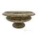 FRUIT BOWL in Pietra Fossile marble, modern design centerpiece, handmade with authentic natural stone.