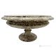 FRUIT BOWL in Pietra Fossile marble, handmade decorative centerpiece made of authentic natural stone.