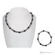 LUCE - Necklace and bracelet set, hematite and black onyx, handmade Italian craftsmanship.