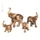 4 ELEPHANTS Statuette statue figure Capodimonte porcelain handcraft made in Italy