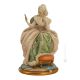 LADY WITH MIRROR Statuette statue figure porcelain Capodimonte handmade made in Italy exclusive