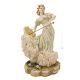 LADY WITH PARASOL Statuette statue figure porcelain Capodimonte handmade made in Italy exclusive