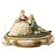 YOUNG LOVERS Statuette statue figure porcelain Capodimonte handmade made in Italy exclusive
