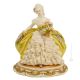 LADY WITH FLOWERS Statuette statue figure porcelain Capodimonte handmade made in Italy exclusive