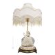 LADY WITH MIRROR- LAMP Table Lamp Abat-jour Lampshade Porcelain Capodimonte Made in Italy