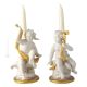 CHERUB - CANDELABRA candle holders candlestick porcelain Capodimonte handmade made in Italy exclusive