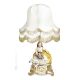 LADY WITH FLOWERS - LAMP Table Lamp Abat-jour Lampshade Porcelain Capodimonte Made in Italy