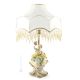 LADY WITH FLOWERS - LAMP Table Lamp Abat-jour Lampshade Porcelain Capodimonte Made in Italy