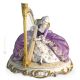 LADY WITH HARP Statuette statue figure porcelain Capodimonte handmade made in Italy exclusive