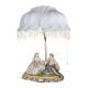 OPEN AIR DATE - LAMP Table Lamp Abat-jour Lampshade Porcelain Capodimonte Made in Italy