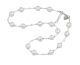 ONDA Jewellery Necklaces Original Murano Glass 925 Silver Leaf Made in Italy Venice-White