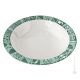GEOMETRICO Centerpiece plate bowl authentic artistic ceramic made and decorated by hand Made in Italy green