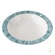 GEOMETRICO Centerpiece plate bowl authentic artistic ceramic made and decorated by hand Made in Italy blue