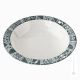 GEOMETRICO Centerpiece plate bowl authentic artistic ceramic made and decorated by hand Made in Italy grey