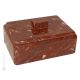 COFANETTO PORTAGIOIE MARMO ROSSO FRANCIA jewellery box sculpture in France red marble authentic hand Made in Italy