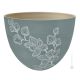 ORCHIDEA Cachepot plant pot holder authentic artistic ceramic made and decorated by hand grey