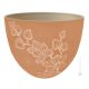 ORCHIDEA Cachepot plant pot holder authentic artistic ceramic made and decorated by hand red