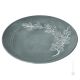 ORCHIDEA Centerpiece plate bowl authentic artistic ceramic made and decorated by hand Made in Italy grey