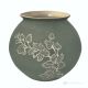 ORCHIDEE Cachepot plant pot holder authentic artistic ceramic made and decorated by hand Grey