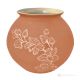 ORCHIDEE Cachepot plant pot holder authentic artistic ceramic made and decorated by hand Red