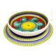 FILICUDI Collection Set 12 Dishes Plates Service for 4 Persons Tableware Dinnerware Ceramic Handcraft  Handpainted Made in Italy 