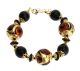 NIZZA Jewellery Fashion Bracelet Murano Glass 24k Gold Leaf Made in Italy Venice
