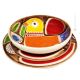 SIRACUSA Collection Set 12 Dishes Plates Service for 4 Persons Tableware Dinnerware Ceramic Handcraft  Handpainted Made in Italy 