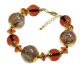 VENEZIA Jewellery Fashion Bracelet Murano Glass 24k Gold Leaf Murrine Watermark Venice-Yellow