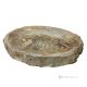 CENTERPIECE in fossil wood stone elegant, resistant and decorative, handmade.