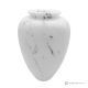 Authentic and handmade Ibiza white marble curved VASE, elegant design.